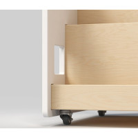 BusyKids Oboustranná knihovna na kolečkách bílá