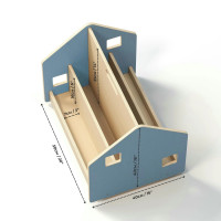 BusyKids Oboustranná knihovna na kolečkách modrá