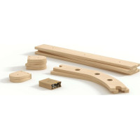 BusyKids Dřevěné domácí žebřiny s hrazdou nelakované