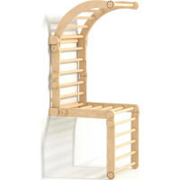 BusyKids Dřevěné domácí žebřiny s hrazdou nelakované