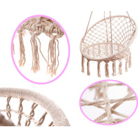 Houpací křeslo LUARO s opěradlem - ecru - 80 cm