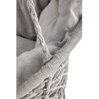 Houpací křeslo LUARO s opěradlem - šedé - 80 cm + polštář XXL