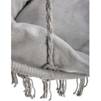 Houpací křeslo LUARO s opěradlem - šedé - 80 cm + polštář XXL