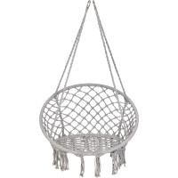 Houpací křeslo LUARO s opěradlem - šedé - 80 cm + polštář XXL