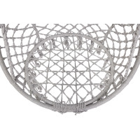 Houpací křeslo LUARO s opěradlem - šedé - 80 cm + polštář XXL