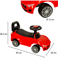 Odrážedlo se zvukem a světly - Autíčko - červené