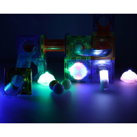 Svítící magnetická kuličková dráha - 49 prvků