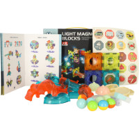 Svítící magnetická kuličková dráha - 49 prvků