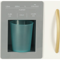 Dětská dřevěná kuchyňka s lednicí - bílá/zlatá