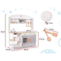Dětská dřevěná kuchyňka MDF MODERN CLASSIC + příslušenství