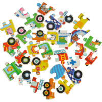 Puzzle v plechovce - Vozidla - 30 dílků