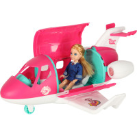 Letadlo pro panenky s letuškou - růžové
