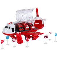 Transportní letadlo + 3 hasičské vozy