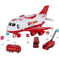 Transportní letadlo + 3 hasičské vozy