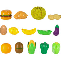 Potraviny ke krájení - zelenina, ovoce, pizza - 36 prvků