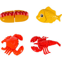 Potraviny ke krájení - zelenina, ovoce, pizza - 36 prvků