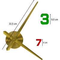 Samolepicí nástěnné hodiny 80-90 cm - barevné - 12 číslic