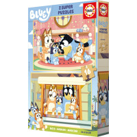 EDUCA Dřevěné puzzle Bluey 2x16 dílků