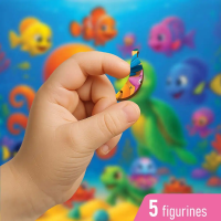 WOODEN CITY Dřevěné puzzle Chobotnice a želva 20 dílků