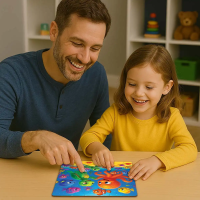 WOODEN CITY Dřevěné puzzle Chobotnice a želva 20 dílků