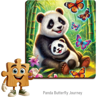 WOODEN CITY Dřevěné puzzle Pandí dobrodružství 20 dílků