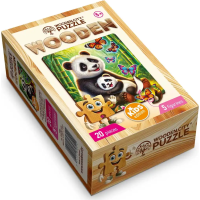 WOODEN CITY Dřevěné puzzle Pandí dobrodružství 20 dílků