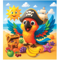 WOODEN CITY Dřevěné puzzle Pirátský papoušek 20 dílků