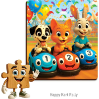 WOODEN CITY Dřevěné puzzle Šťastný závod 20 dílků