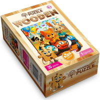 WOODEN CITY Dřevěné puzzle Šťastný závod 20 dílků