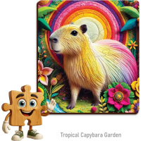 WOODEN CITY Dřevěné puzzle Kapybara 20 dílků