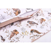 Hnízdečko (kokon) pro miminko/těhotenský polštář 2v1 s doplňky - Ptáčci/béžové