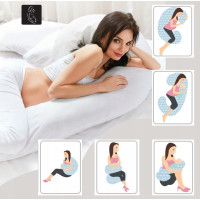 Hnízdečko (kokon) pro miminko/těhotenský polštář 2v1 s doplňky - Ptáčci/béžové