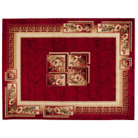 Kusový koberec ATLAS quatro - červený/béžový, 160x220 cm