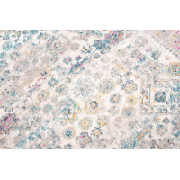 Kusový koberec AZUR vintage - šedý/růžový/modrý, 160x220 cm