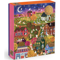 GALISON Metalické puzzle Strašidelná vesnice 1000 dílků