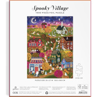 GALISON Metalické puzzle Strašidelná vesnice 1000 dílků