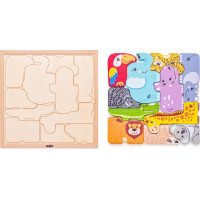 WOODY Obrysové puzzle Zvířátka 11 dílků