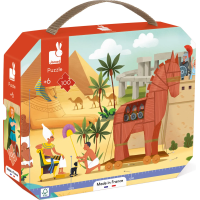 JANOD Panoramatické puzzle v kufříku Antika a mytologie 100 dílků