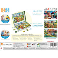 EUROGRAPHICS Puzzle Connecting Pieces: Štěňata na jaře 48 dílků