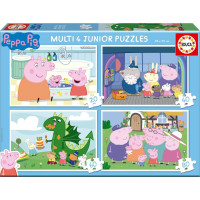 EDUCA Puzzle Prasátko Peppa 4v1 (20,40,60,80 dílků)