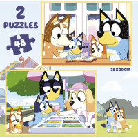 EDUCA Puzzle v kufříku Bluey 2v1 (48 dílků)