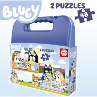 EDUCA Puzzle v kufříku Bluey 2v1 (48 dílků)