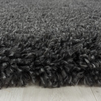 Kusový koberec Fluffy Shaggy 3500 grey circl, průměr 80 cm