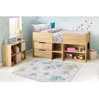 Dětský kusový koberec Bambino 1610 Butterflies cream, 80x150 cm