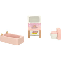 Dřevěný nábytek do domečku pro panenky - růžový