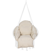 Podsedák LUARO XXL do houpacího křesla - ecru
