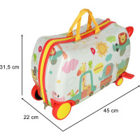 Dětský cestovní kufr na kolečkách - ZOO