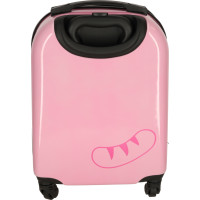 Dětský cestovní kufr na kolečkách - Růžová kočka