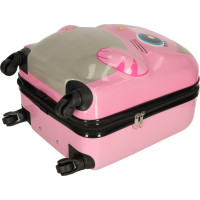 Dětský cestovní kufr na kolečkách - Růžová kočka