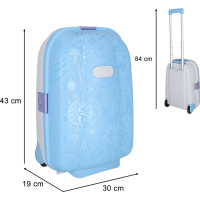 Dětský cestovní kufr na kolečkách/příruční zavazadlo - modrý